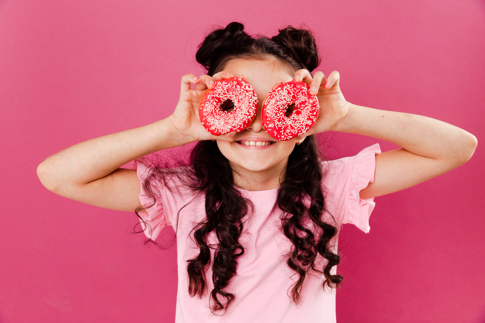 Woman with a Donut